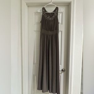 Tan Floor Length Gown
